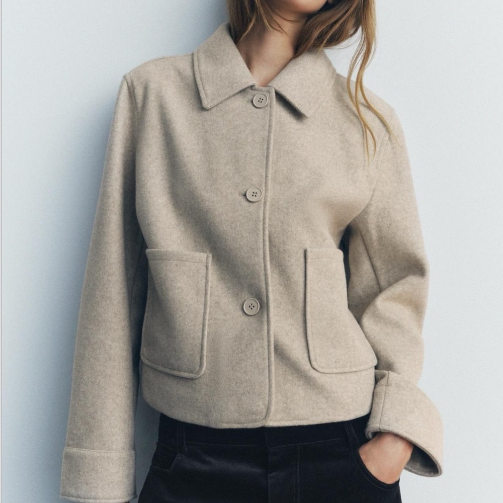 Zara collared button up jacket